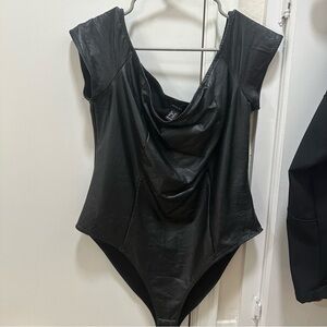 Leather body suit